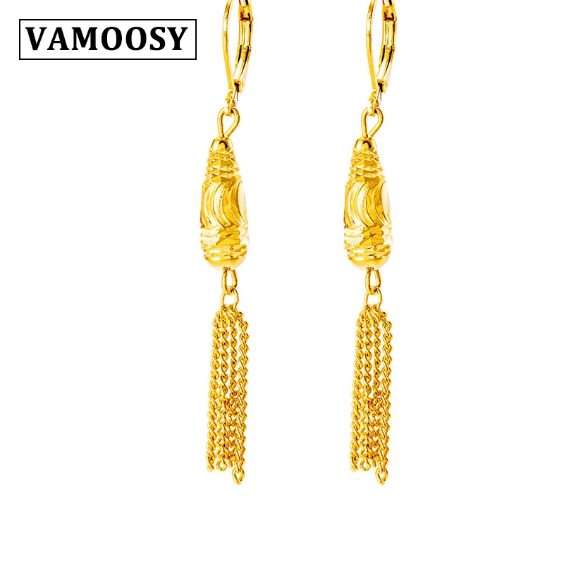 VAMOOSY Fashion statement earrings 2018 luxury 24K gold color earrings for Women lucky beauty Dangle Earrings women jewellery
VAMOOSY Fashion statement earrings 2018 luxury 24K gold color earrings for Women lucky beauty Dangle Earrings women jewellery