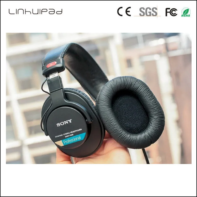 Linhuipad 1 пара MDR-7506 подушечки для ушей долговечная губка накладки подходит SONY V6 CD900ST