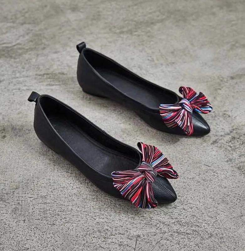 Женские туфли на плоской подошве кожаные с мягкой стелькой весна-лето 2019 | Обувь