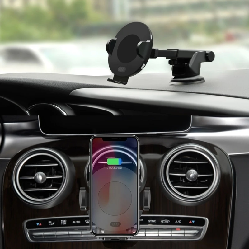 HAWEEL Wireless Charger Infrared Sensing Automatic Car Air Outlet Vent Mount Bracket Qi Standard Fast Charging Phone Holder
HAWEEL Wireless Charger Infrared Sensing Automatic Car Air Outlet Vent Mount Bracket Qi Standard Fast Charging Phone Holder