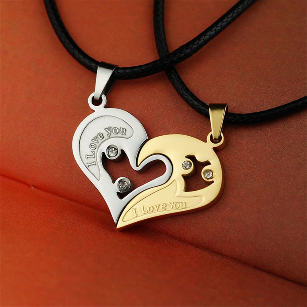 2pc Mens Womens Couple Necklac Love Heart Stitching Pendant Puzzle Matching Two Halves Heart for Lovers Memorial Day Gift
2pc Mens Womens Couple Necklac Love Heart Stitching Pendant Puzzle Matching Two Halves Heart for Lovers Memorial Day Gift