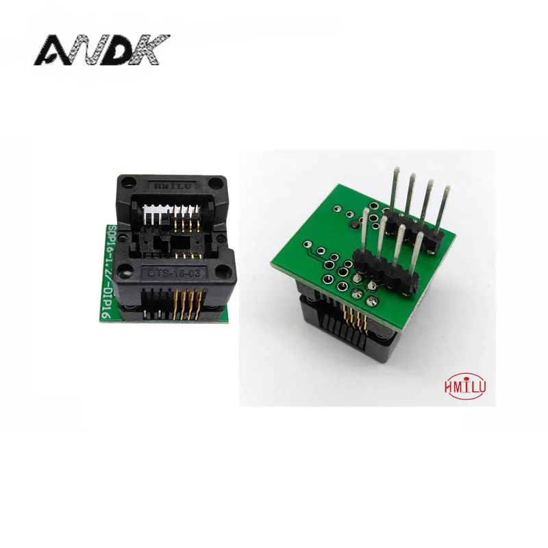 SOP8 to DIP8 Socket SOP8 socket Pitch 1.27mm IC Body Width 3.9mm 150mil IC Test Adapter EZ CH341 Programer
SOP8 to DIP8 Socket SOP8 socket Pitch 1.27mm IC Body Width 3.9mm 150mil IC Test Adapter EZ CH341 Programer