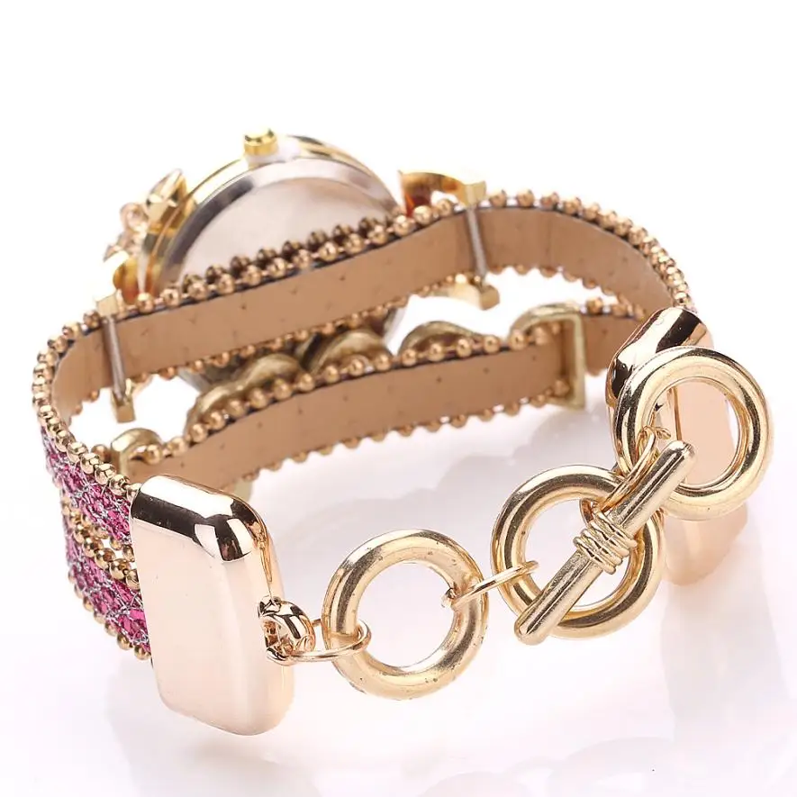 Fashion Luxury Brand New Women Rhinestone Dial Gold Bracelet Watch Leather Ladies Quartz Casual Wristwatch relogio feminino #C
Fashion Luxury Brand New Women Rhinestone Dial Gold Bracelet Watch Leather Ladies Quartz Casual Wristwatch relogio feminino #C