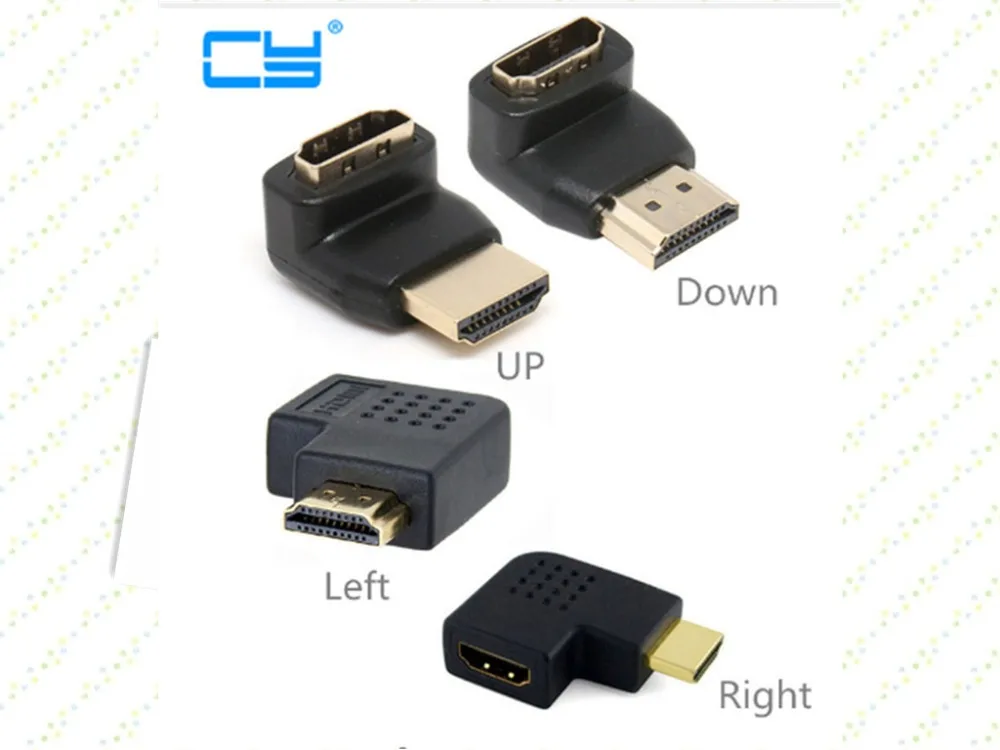 HD 1080P Male to Female Converter 90 / 270 Degrees Angle Turn Right / Left 180 360 Degree Rotating HDTV-compatible Connector
HD 1080P Male to Female Converter 90 / 270 Degrees Angle Turn Right / Left 180 360 Degree Rotating HDTV-compatible Connector