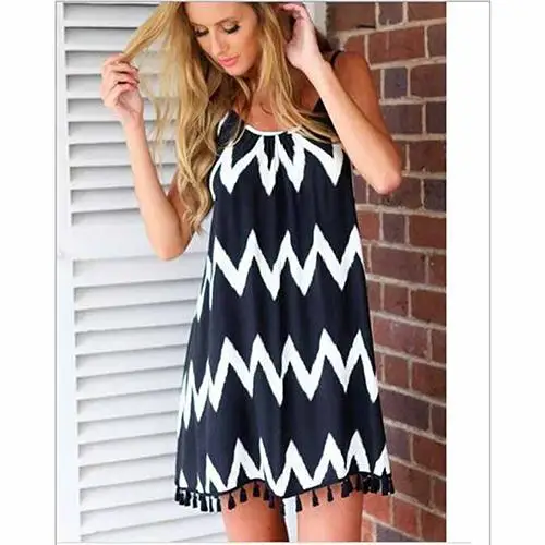 Hot Fashion Women Summer Wave Backless Slip Dress Loose Short Tassel Beach Sexy Sling Dress
Hot Fashion Women Summer Wave Backless Slip Dress Loose Short Tassel Beach Sexy Sling Dress
