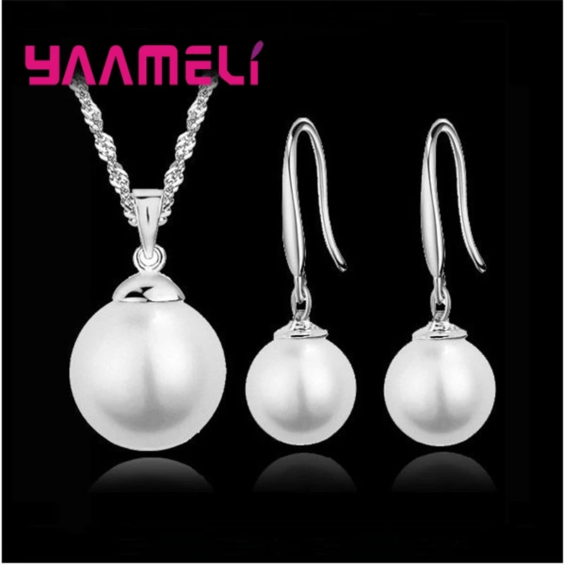 Elegant Classic Bridal Jewely Set Pure Genuine 925 Sterling Silver Freshwater Pearl Pendant Necklace Earring Women Party Gift
Elegant Classic Bridal Jewely Set Pure Genuine 925 Sterling Silver Freshwater Pearl Pendant Necklace Earring Women Party Gift
