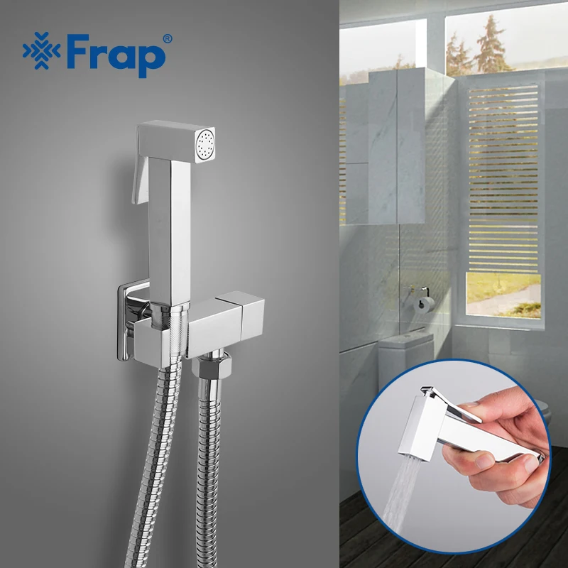 FRAP Bidet faucets brass solid single cold water corner square hand shower head valve bidet function tap crane 90 degree switch
FRAP Bidet faucets brass solid single cold water corner square hand shower head valve bidet function tap crane 90 degree switch