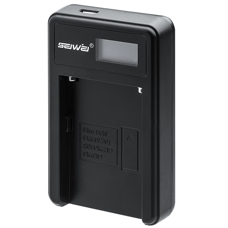 SEIWEI NPFM50 USB Battery Charger with LCD Screen for Sony NP-FM50/70/90/QM71D/91D NP-FM500H/FM55H NP-F550/F750/F960/F970 camera
SEIWEI NPFM50 USB Battery Charger with LCD Screen for Sony NP-FM50/70/90/QM71D/91D NP-FM500H/FM55H NP-F550/F750/F960/F970 camera