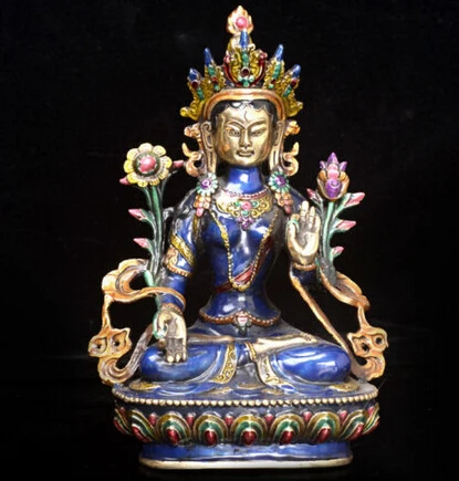Copper Brass CHINESE crafts Asian Exquisite Chinese Old Cloisonne Tibetan Buddhism white Tara Statue
Copper Brass CHINESE crafts Asian Exquisite Chinese Old Cloisonne Tibetan Buddhism white Tara Statue
