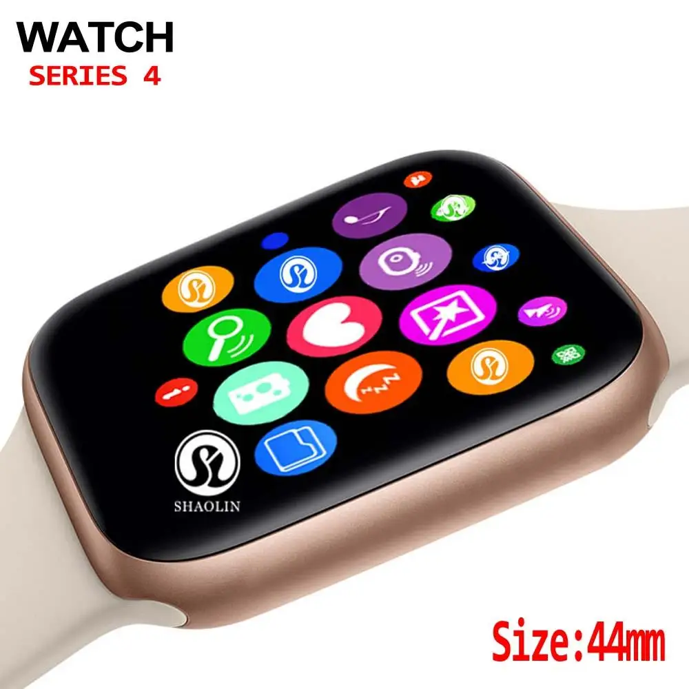 Смарт часы серии 4 44 мм поддержка синхронизации и передачи данных Совместимость с Apple Watch Series 5 iphone 8 X