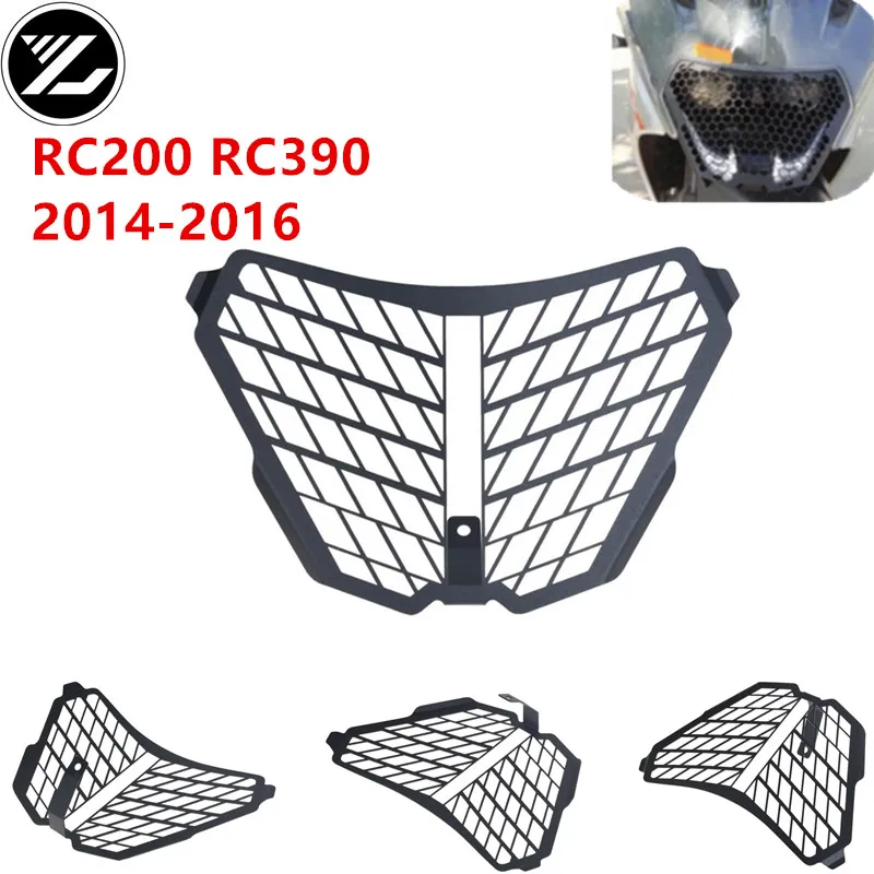 

CNC Aluminum Headlight Guard Grille Protector Cover Protectors For KTM RC125 RC200 RC390 2016 2015 2014 Motorcycle Accessories