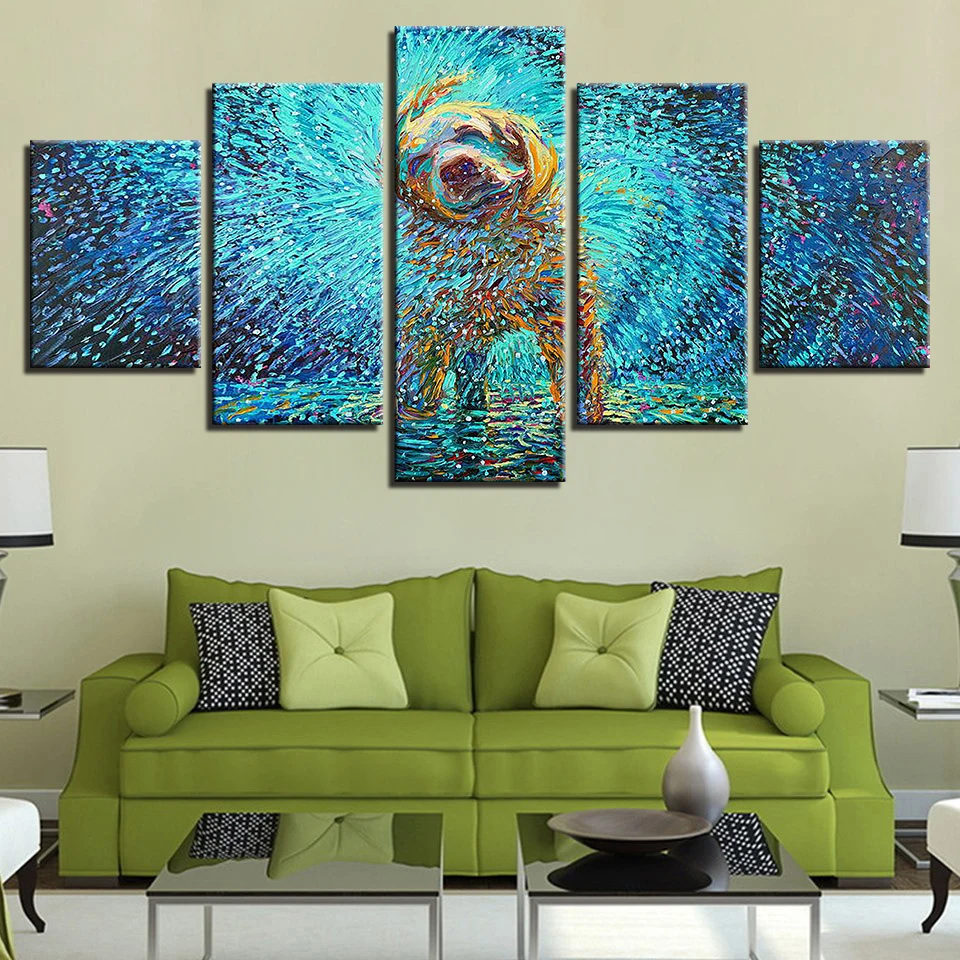 Canvas HD Prints Poster Wall Art Framework Abstract Pictures 5 Pieces Impressionist Dog Shake Paintings For Home Decor Kids Room
Canvas HD Prints Poster Wall Art Framework Abstract Pictures 5 Pieces Impressionist Dog Shake Paintings For Home Decor Kids Room