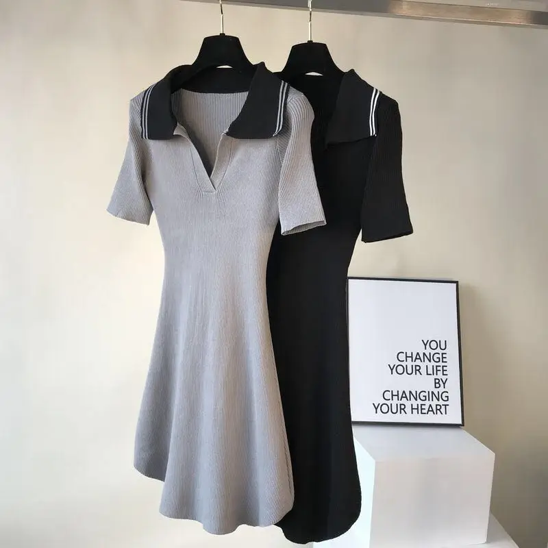 Tide Women Casual Short Sleeve Mini Dress Fashion Summer Qualities Slim Thin Long Knitted T-Shirt Dresses
Tide Women Casual Short Sleeve Mini Dress Fashion Summer Qualities Slim Thin Long Knitted T-Shirt Dresses