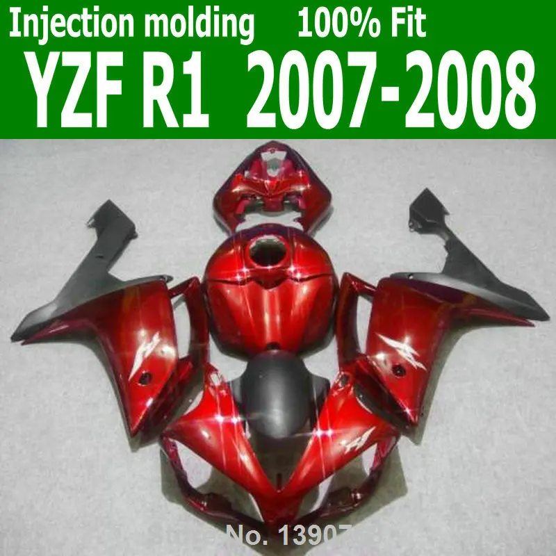 Комплект обтекателей винно-Красного цвета для YAMAHA YZF R1 07 08 (глянцевый) 2007 2008 + 7 подарков, Обтекатели CQ26
Комплект обтекателей винно-Красного цвета для YAMAHA YZF R1 07 08 (глянцевый) 2007 2008 + 7 подарков, Обтекатели CQ26