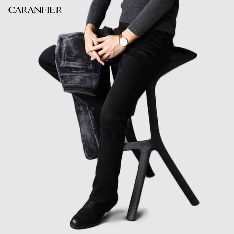Мужские облегающие джинсы CARANFIER, черные эластичные джинсы, повседневные плотные джинсы, брендовая одежда, зима 2019
Мужские облегающие джинсы CARANFIER, черные эластичные джинсы, повседневные плотные джинсы, брендовая одежда, зима 2019