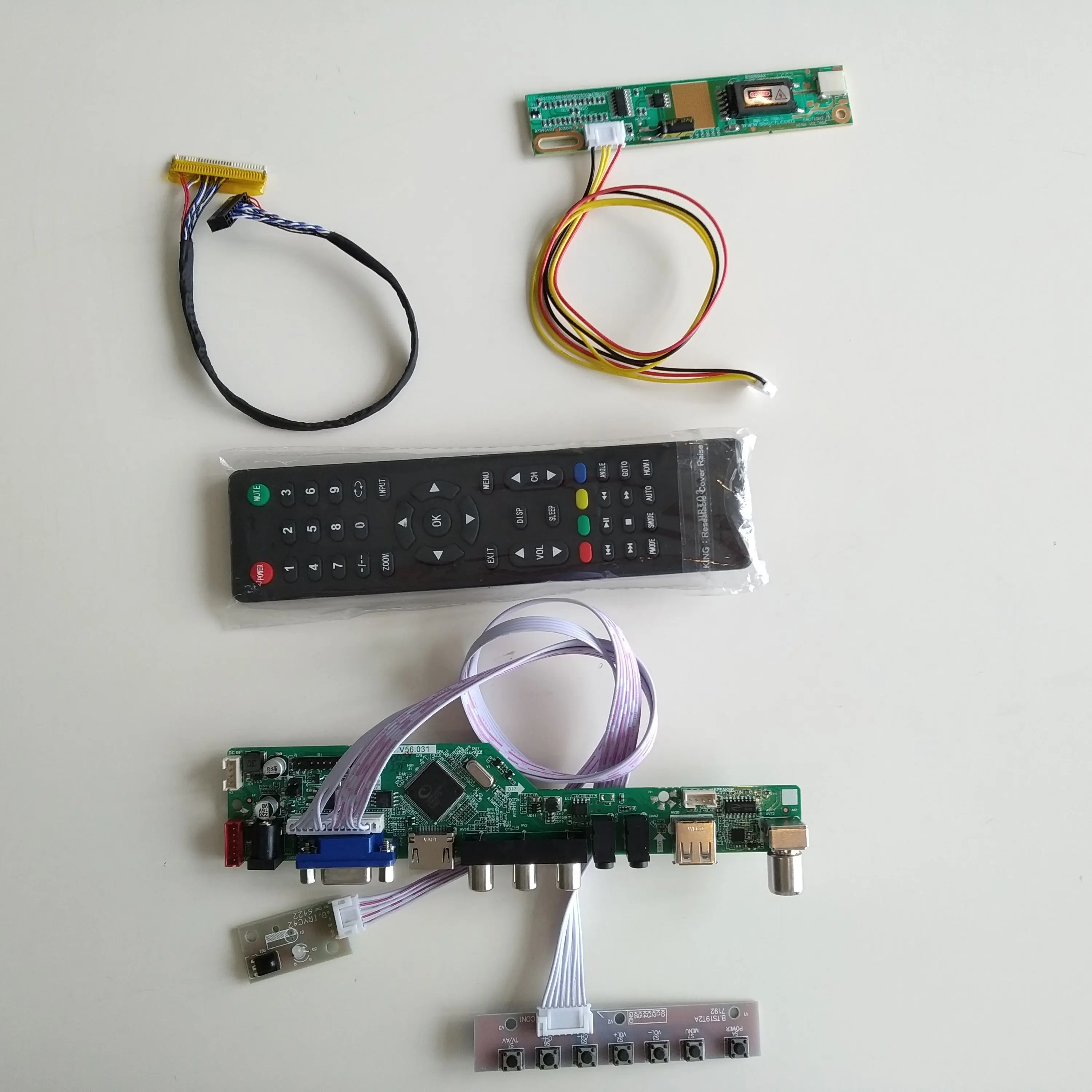 ТВ AV VGA USB аудио ЖК-дисплей светодиодный контроллер драйвер платы комплект для N154I1-L0C 1280 × 800 15,4 "сенсорный экран монитор
ТВ AV VGA USB аудио ЖК-дисплей светодиодный контроллер драйвер платы комплект для N154I1-L0C 1280 × 800 15,4 "сенсорный экран монитор