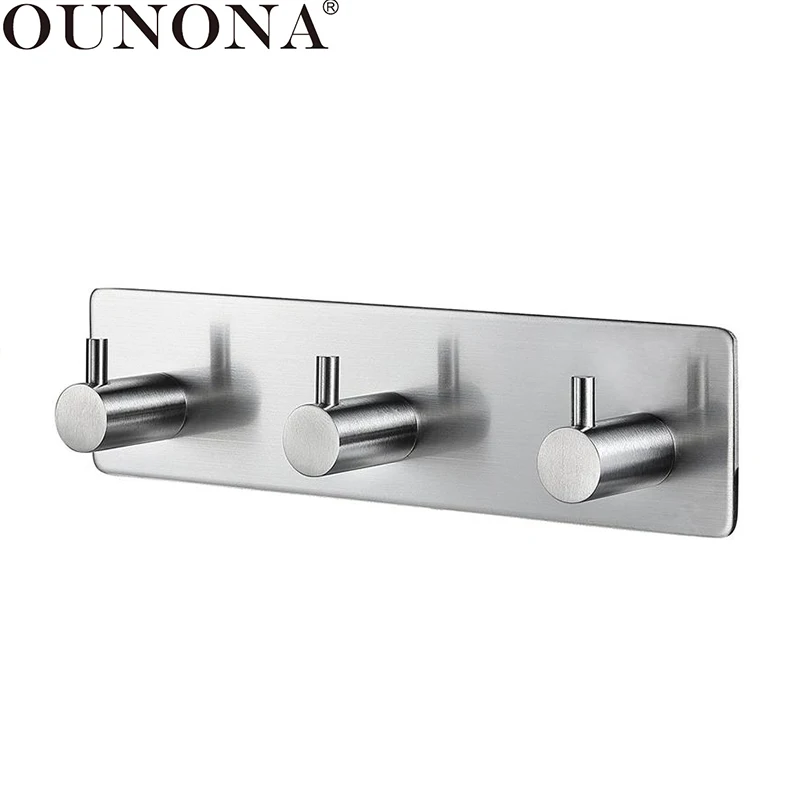 OUNONA Door Hooks Stainless Steel Wall Hooks Key Coat Hook Hangers Wall Mounted Towel Hanger Bathroom Towel Hook With 3 Hooks
OUNONA Door Hooks Stainless Steel Wall Hooks Key Coat Hook Hangers Wall Mounted Towel Hanger Bathroom Towel Hook With 3 Hooks