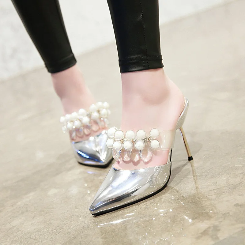 WETKISS Thin High Heels Slippers Woman Pointed Toe Footwear Transparent Pvc Slides Shoes Female Mules Shoes Women Summer
WETKISS Thin High Heels Slippers Woman Pointed Toe Footwear Transparent Pvc Slides Shoes Female Mules Shoes Women Summer