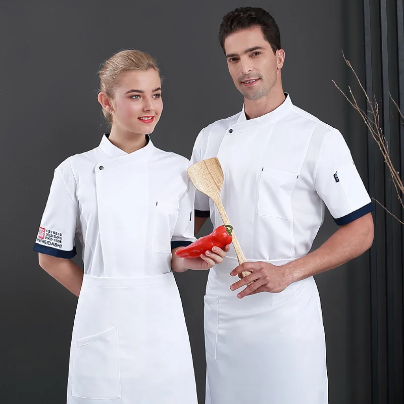 Hotel Restaurant Chef's Workwear Women Men's Catering Kitchen Breathable Short-sleeved Chef Service Cook Wear Chef Jackets
Hotel Restaurant Chef's Workwear Women Men's Catering Kitchen Breathable Short-sleeved Chef Service Cook Wear Chef Jackets