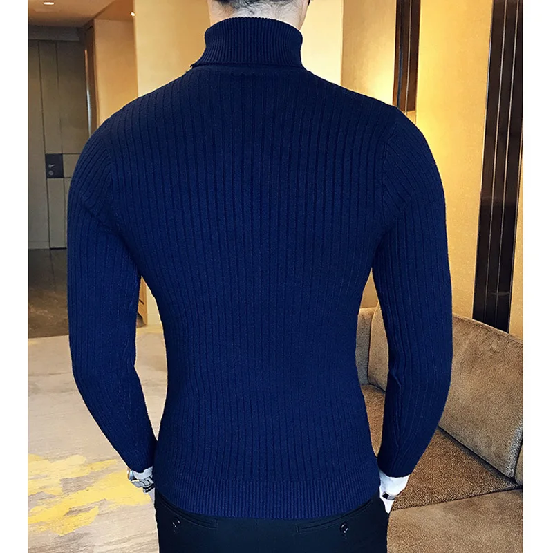 Winter High Neck Thick Warm Sweater Men Turtleneck Brand Mens Sweaters Slim Fit Pullover Men Knitwear Male Double collar
Winter High Neck Thick Warm Sweater Men Turtleneck Brand Mens Sweaters Slim Fit Pullover Men Knitwear Male Double collar