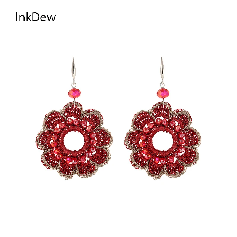 INKDEW New Braided Bead Earrings for Women Flower Big Long Drop Earrings Handmade Crystal Earrings Bohemia Ethnic boho
INKDEW New Braided Bead Earrings for Women Flower Big Long Drop Earrings Handmade Crystal Earrings Bohemia Ethnic boho