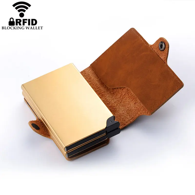 ZOVYVOL Double Aluminium Business Credit Card Holder Metal RFID Men And Women Wallet Crazy Horse Leather Travel Card Wallet
ZOVYVOL Double Aluminium Business Credit Card Holder Metal RFID Men And Women Wallet Crazy Horse Leather Travel Card Wallet