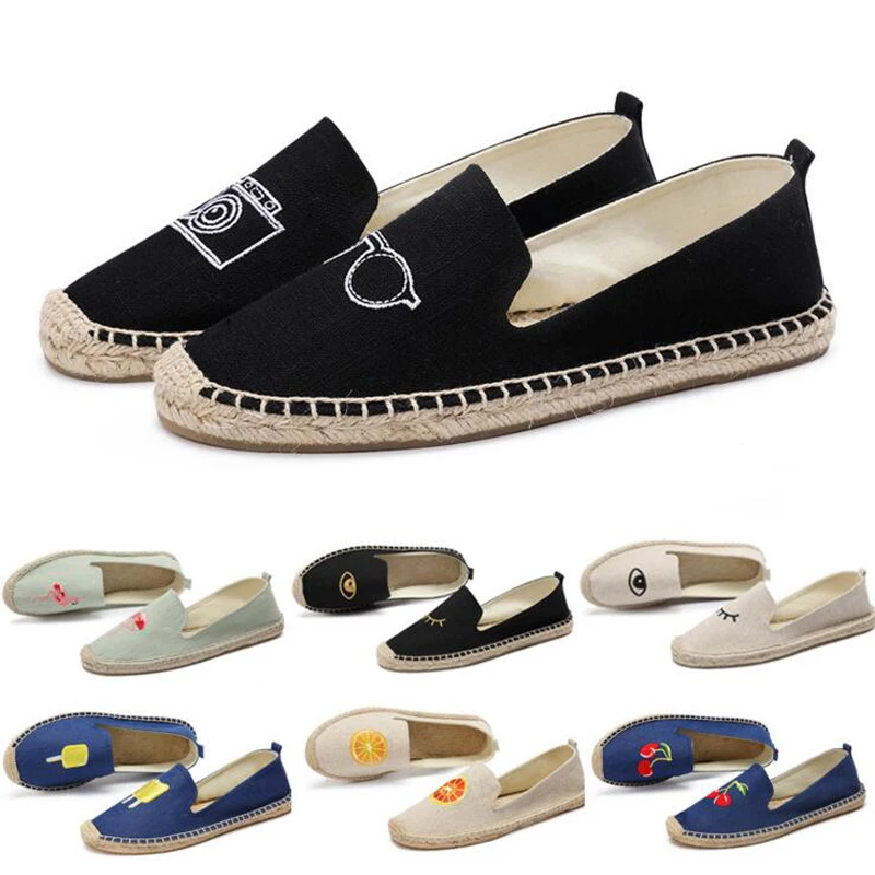 Embroider Spring Summer 2021 New Flat Shoes Woman Canvas 11 Color Hemp Ladies Shoes Slip On Breathable Cauasl Lazy Foot Wear
Embroider Spring Summer 2021 New Flat Shoes Woman Canvas 11 Color Hemp Ladies Shoes Slip On Breathable Cauasl Lazy Foot Wear