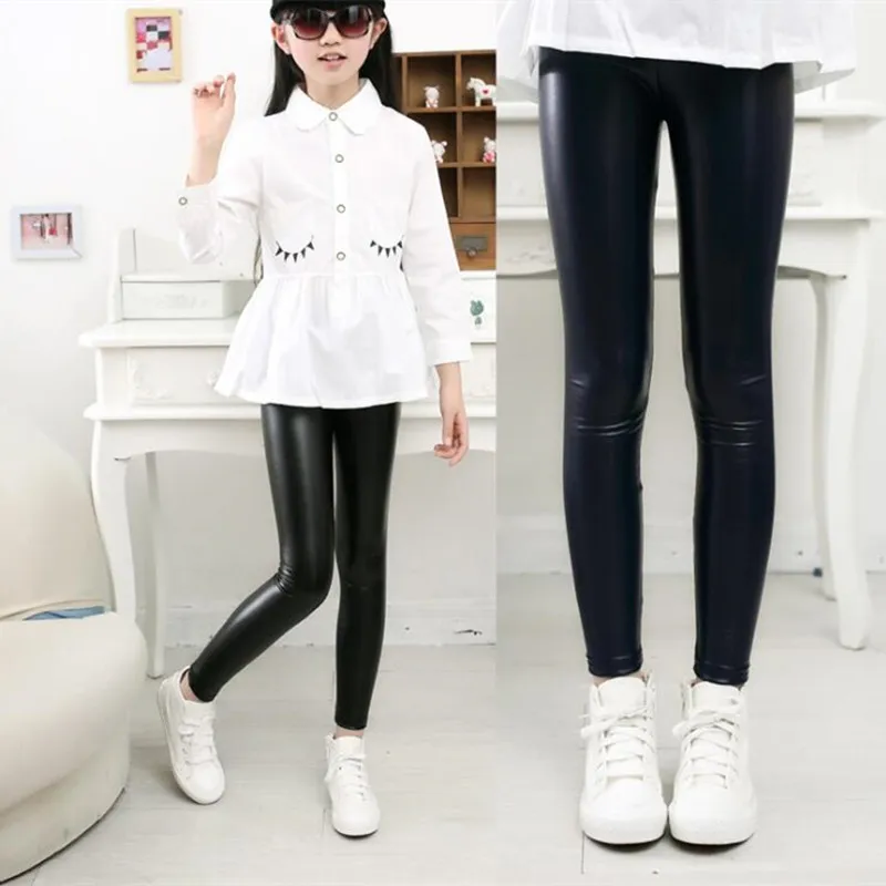 Girls Solid Color Leggings 2021 Spring Autumn New Baby Girl PU Leather Pants Children's Warm Thin Slim Trousers For 3-12 Years
Girls Solid Color Leggings 2021 Spring Autumn New Baby Girl PU Leather Pants Children's Warm Thin Slim Trousers For 3-12 Years