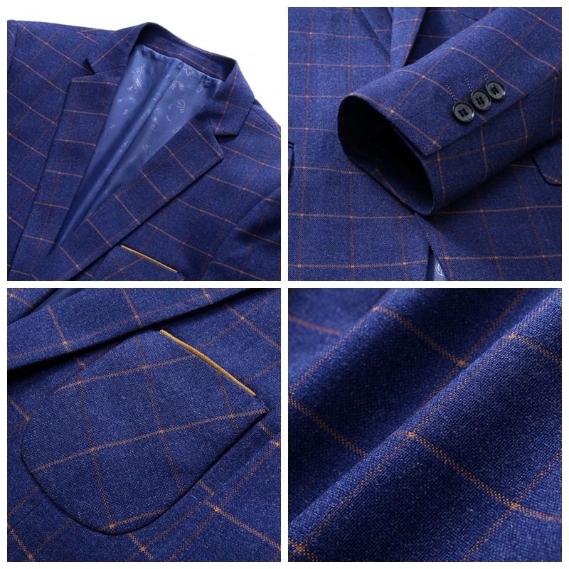 JZ CHIEF New Arrival Men 2018 3Pieces Men Suit Slim Fit Wedding Business Wear Plaid Blazer Navy Blue Wool Suit Jacket+Vest+pants
JZ CHIEF New Arrival Men 2018 3Pieces Men Suit Slim Fit Wedding Business Wear Plaid Blazer Navy Blue Wool Suit Jacket+Vest+pants