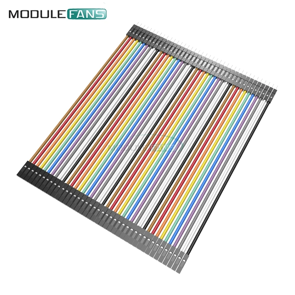 2 x 40PCS DIY KIT Dupont 10CM Male To Female Jumper Wire Ribbon Cable for Arduino | Электронные компоненты и