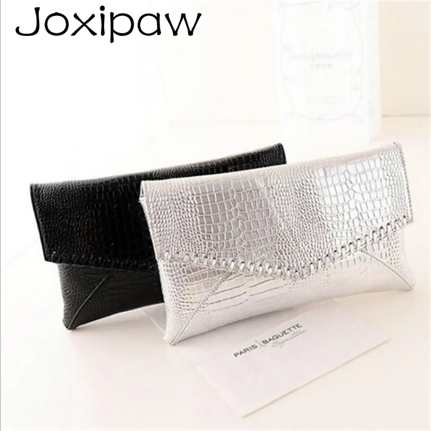 Joxipaw Fashion Women Clutches Bag Girl Serpentine Crocodile Messenger Bag Lady Party Handbag and Purse Sac A main Black Silver
Joxipaw Fashion Women Clutches Bag Girl Serpentine Crocodile Messenger Bag Lady Party Handbag and Purse Sac A main Black Silver