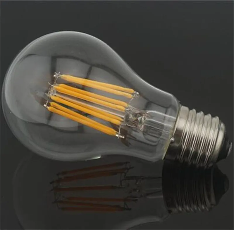 

4pcs A60 8W Led Filamene Light E27 COB Retro Decorative Lamp Edison Style Vintage Filament Light Bulb Warm Cool White 185-265V
