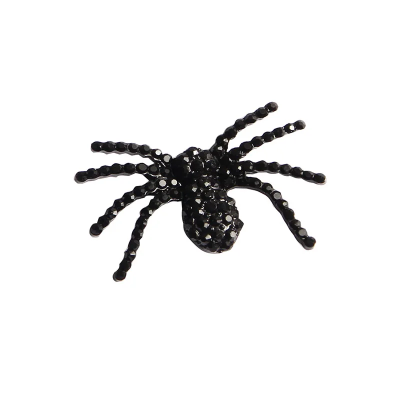 

Crystal Free shipping 30*20mm flatback rhinestone spider button for Halloween DIY embellishment accessories 10PCS/lot(BTN-5633)