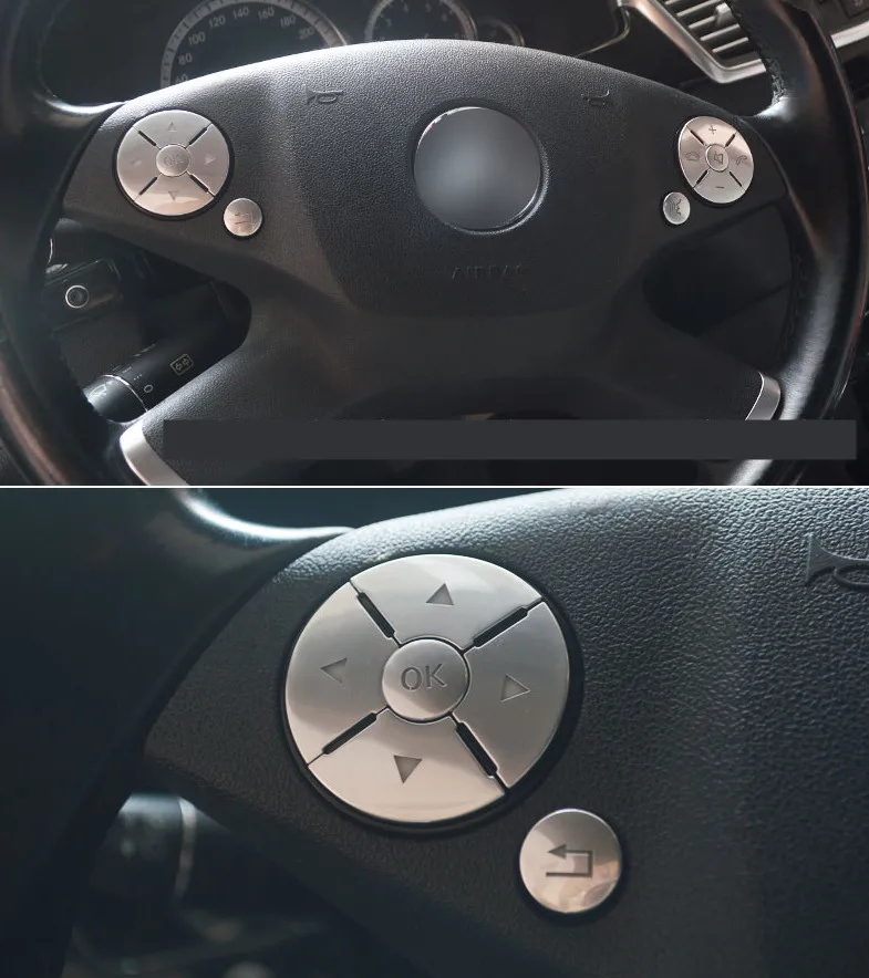 Steering Wheel Button Switch Trim Cover Sticker for Mercedes Benz E C S GLK R ML GL CLS SLK Class W212 W204
Steering Wheel Button Switch Trim Cover Sticker for Mercedes Benz E C S GLK R ML GL CLS SLK Class W212 W204