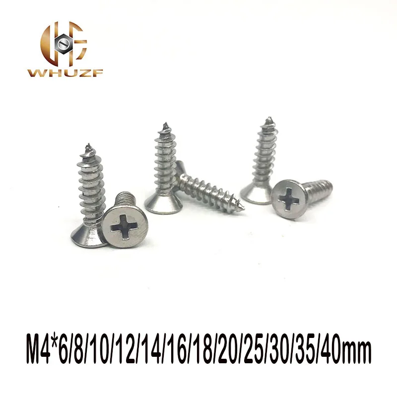40pcs M4*6/8/10/12/14/16/18/20/25/30/35/40mm 304 Stainless steel self-tapping cross countersunk head tapping flat head screw
40pcs M4*6/8/10/12/14/16/18/20/25/30/35/40mm 304 Stainless steel self-tapping cross countersunk head tapping flat head screw