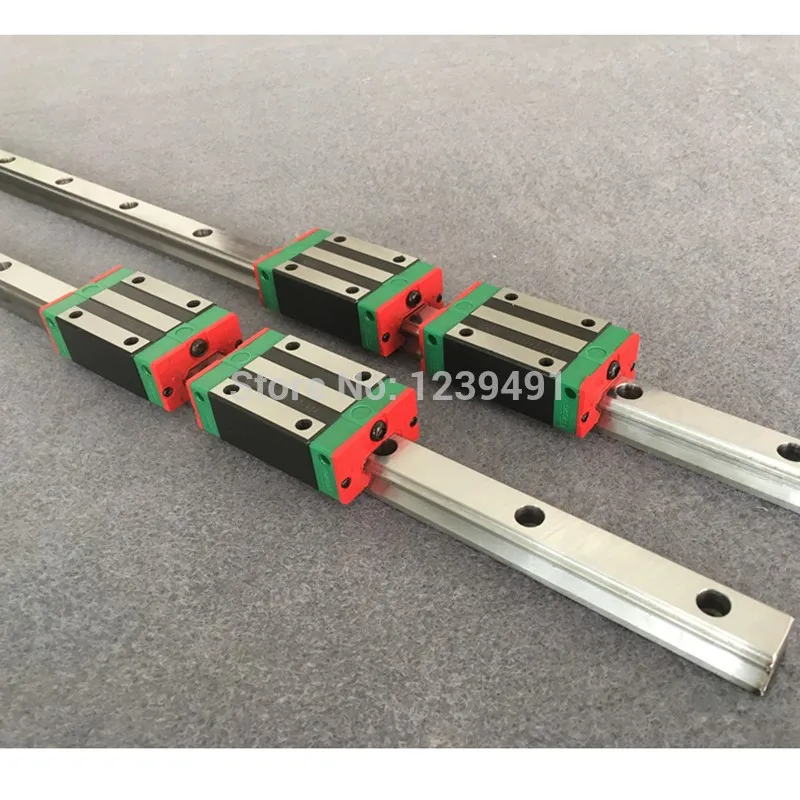 

25mm 2pcs HGR25 linear guide rail with 4pcs linear carriage HGH25CA or HGW25CA CNC parts