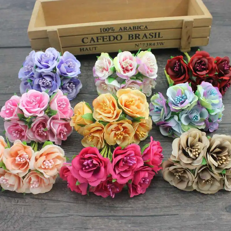 6 pcs/ lot cheap Mini Silk Daisy Artificial Rose Flowers Bouquet DIY Wedding Decoration Paper Flower For Scrapbooking Flower
6 pcs/ lot cheap Mini Silk Daisy Artificial Rose Flowers Bouquet DIY Wedding Decoration Paper Flower For Scrapbooking Flower