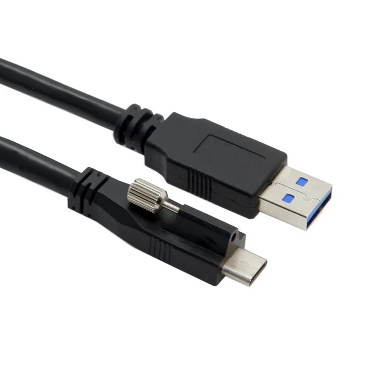 USB-C USB 3.1 Type-C Locking Connector to Standard USB3.0 Data Cable with Panel Mount Screw 1.2m
USB-C USB 3.1 Type-C Locking Connector to Standard USB3.0 Data Cable with Panel Mount Screw 1.2m