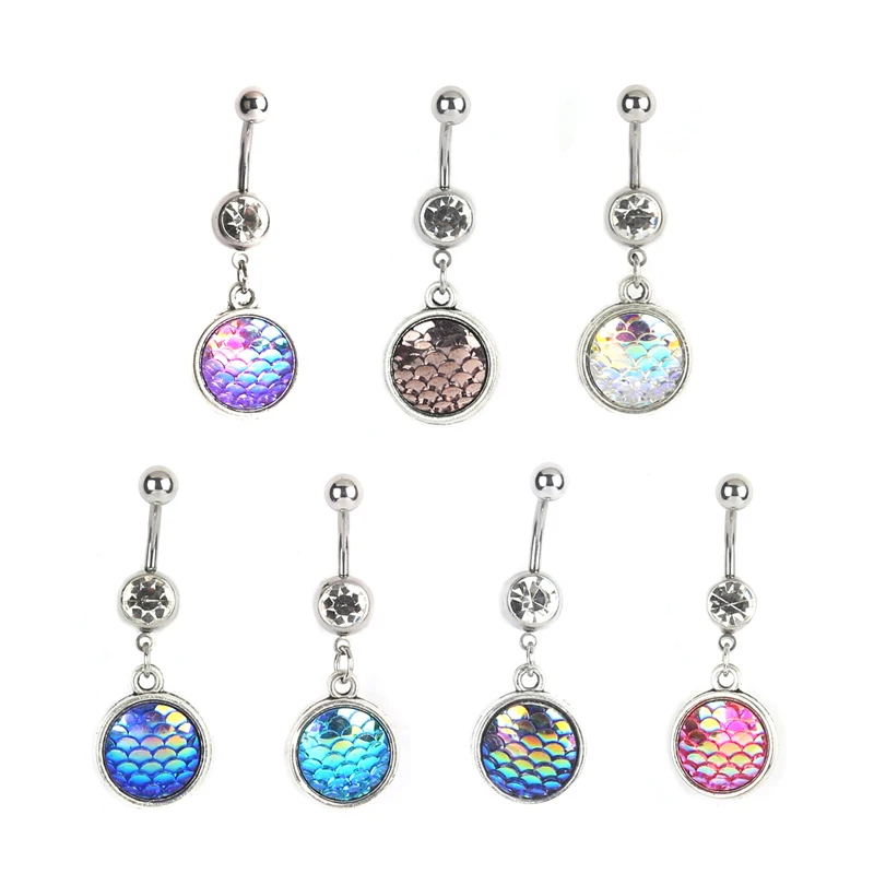 Sexy Bar Navel Piercing Belly Button Ring Steel 7 color Fish scale Navel Body Piercing Women Jewelry
Sexy Bar Navel Piercing Belly Button Ring Steel 7 color Fish scale Navel Body Piercing Women Jewelry