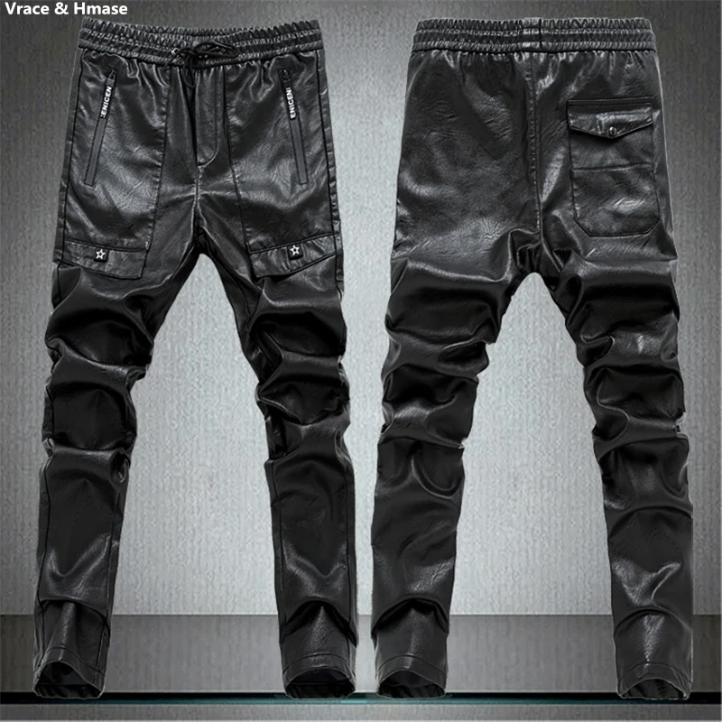 European pop style fashion casual boutique locomotive jeans New arrival 2017 straight slim quality PU leather men jeans Black
European pop style fashion casual boutique locomotive jeans New arrival 2017 straight slim quality PU leather men jeans Black