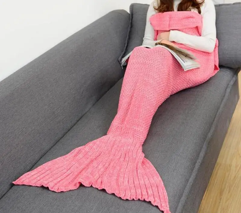 180*90cm adult Mermaid Blanket Sleeping Bag Adult Knitted Tail Blanket Handmade Crochet Mermaid Blanket Throw Bed Wrap Soft
180*90cm adult Mermaid Blanket Sleeping Bag Adult Knitted Tail Blanket Handmade Crochet Mermaid Blanket Throw Bed Wrap Soft