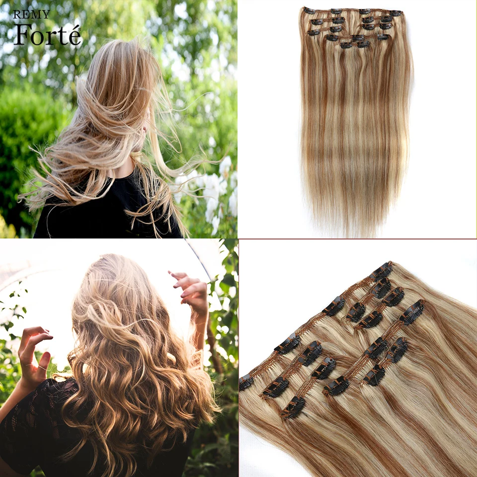 Remy Forte 24 Inch Clip In Human Hair Extensions Straight Hair Extension Clip P6/613 Blonde Ombre Color 7Pcs Hair Clip Iins
Remy Forte 24 Inch Clip In Human Hair Extensions Straight Hair Extension Clip P6/613 Blonde Ombre Color 7Pcs Hair Clip Iins