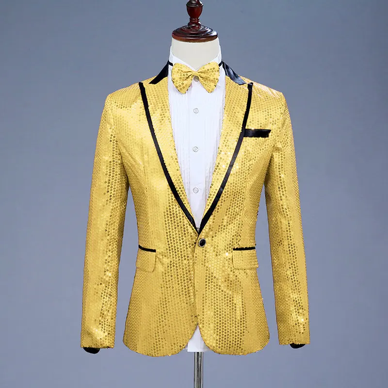 Red Blazer Hombre Men Gold Sequin Blazers Mens Blaser Masculino Black Sequin jacket Singer Host Costume Evening Party Dress
Red Blazer Hombre Men Gold Sequin Blazers Mens Blaser Masculino Black Sequin jacket Singer Host Costume Evening Party Dress