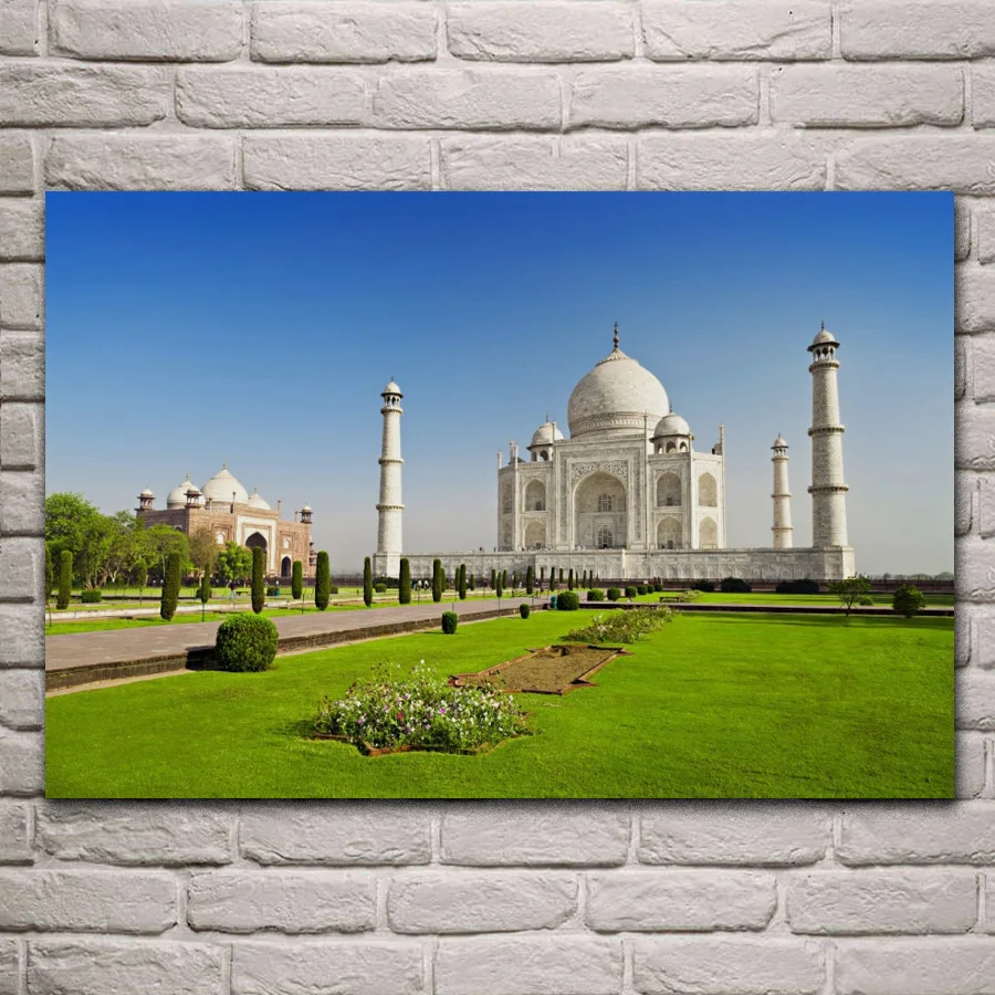 taj mahal indian landmark building landscape fabric posters on the wall picture home art living room decoration KE225
taj mahal indian landmark building landscape fabric posters on the wall picture home art living room decoration KE225