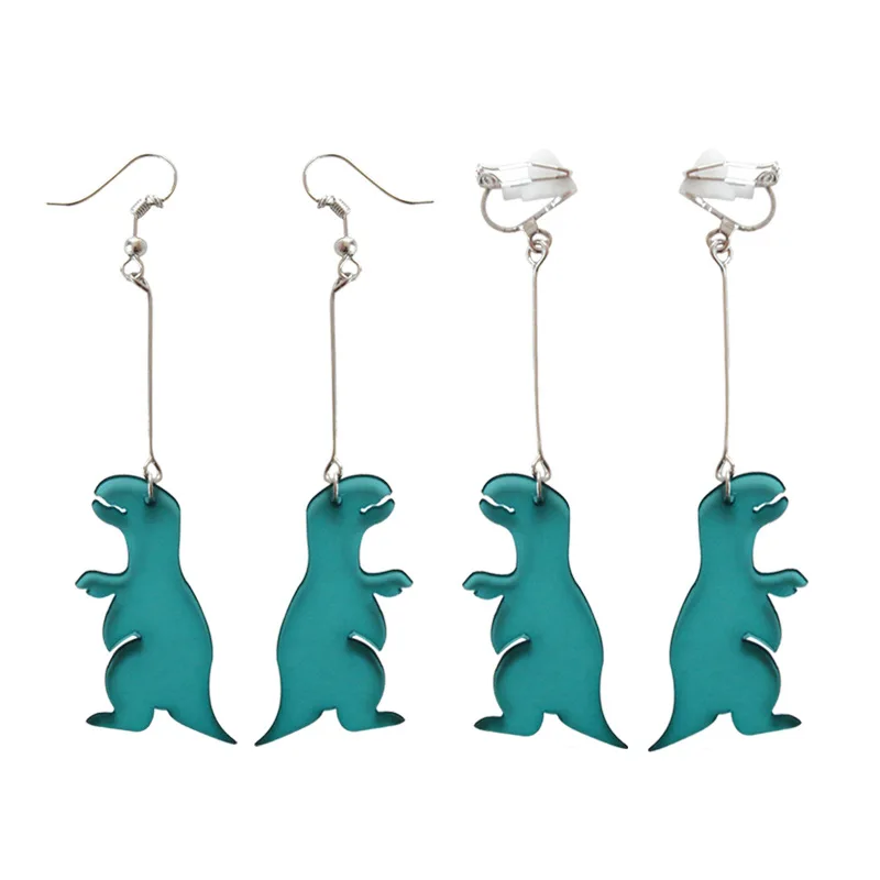 Jinleansu Dinosaur Drop Earrings Weird Dark Green Acrylic Long Earrings Ear Clip Animal Summer Jewelry For Women
Jinleansu Dinosaur Drop Earrings Weird Dark Green Acrylic Long Earrings Ear Clip Animal Summer Jewelry For Women