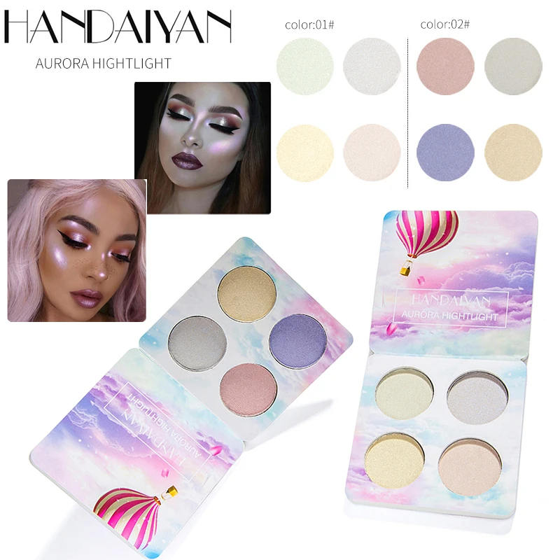 HANDAIYAN Brand 4 Color Chameleon Highlighter Makeup Palette Crystal Sugar Highlighting Bronzer Glow Shimmer Eyeshadow Cosmetic
HANDAIYAN Brand 4 Color Chameleon Highlighter Makeup Palette Crystal Sugar Highlighting Bronzer Glow Shimmer Eyeshadow Cosmetic