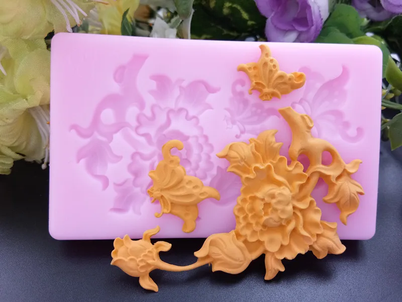 Фото DIY вязание цветок торт границы силиконовая формочка в виде - купить
