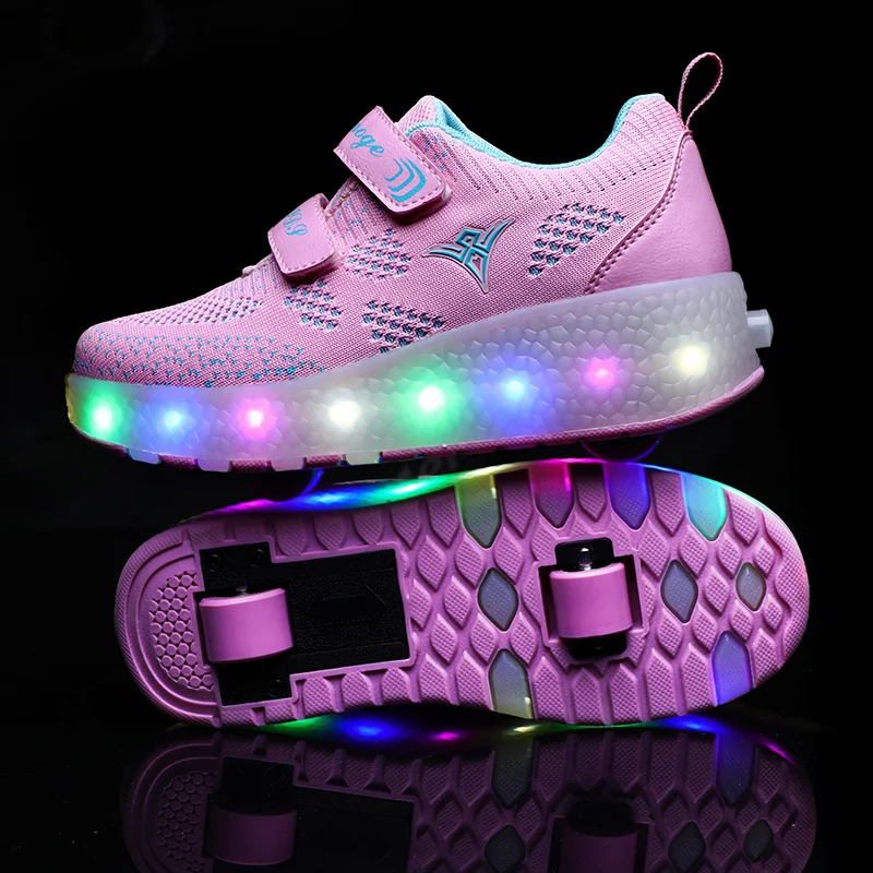 Blue Pink USB Charging Fashion Girls Boys LED Light Roller Skate Shoes For Children Kids Sneakers With Wheels Two wheels Wing
Blue Pink USB Charging Fashion Girls Boys LED Light Roller Skate Shoes For Children Kids Sneakers With Wheels Two wheels Wing