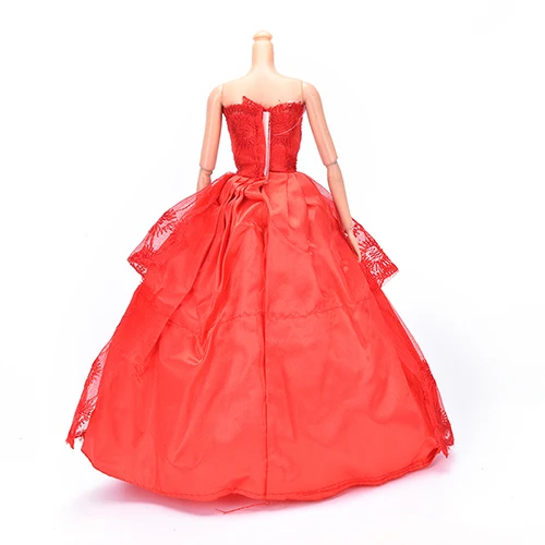 1 шт. элегантное красное свадебное платье ручной работы невесты для кукол