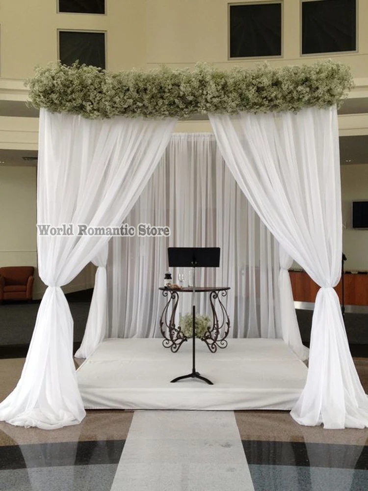 10'x10'x10' Pure White Wedding backdrop Reception Hall With Matched Stainless Steel Stand Banquet Favors Canopy Drapes
10'x10'x10' Pure White Wedding backdrop Reception Hall With Matched Stainless Steel Stand Banquet Favors Canopy Drapes